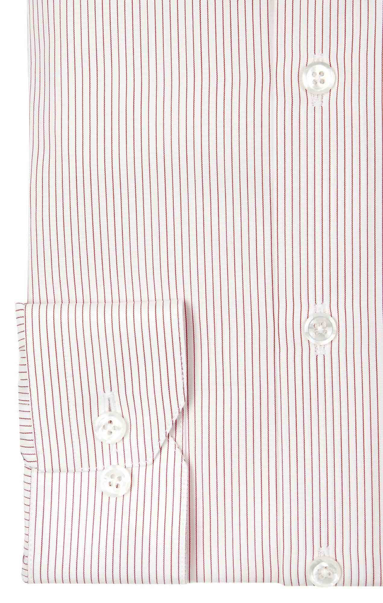Chemise popeline fines raies rouges Chemises Hommes