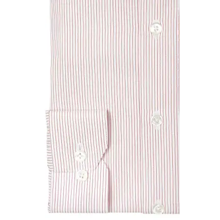 Chemise popeline fines raies rouges Chemises Hommes
