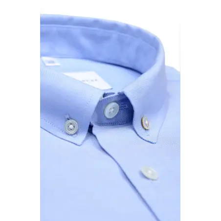 Col boutonné popeline