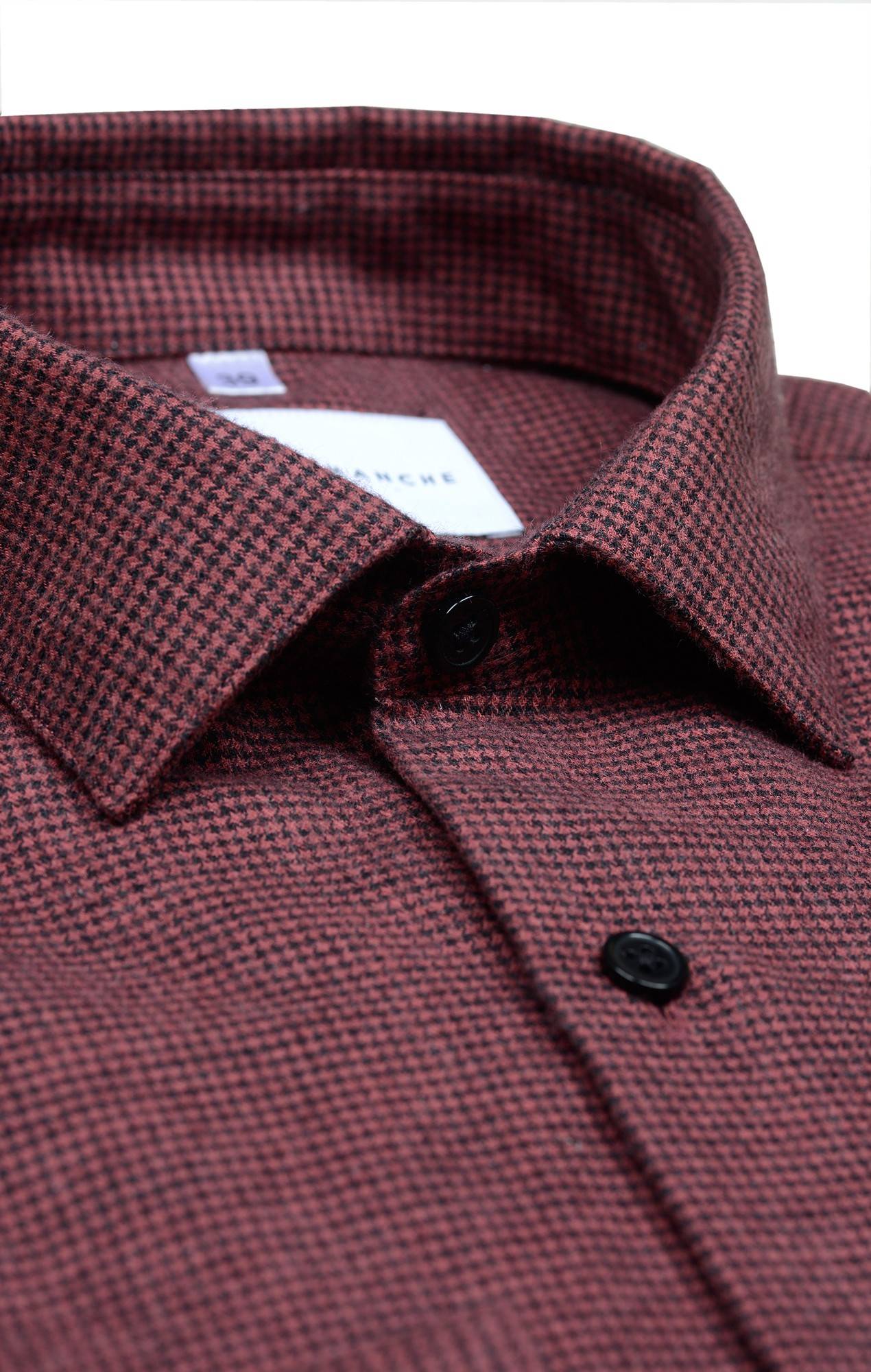 Checked black & red houndstooth shirt