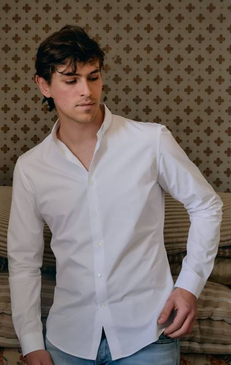 Chemise blanche 100% coton Supima bio