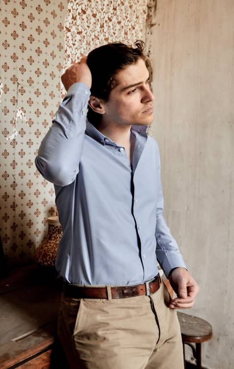 Chemise oxford bleue 100% coton Supima bio