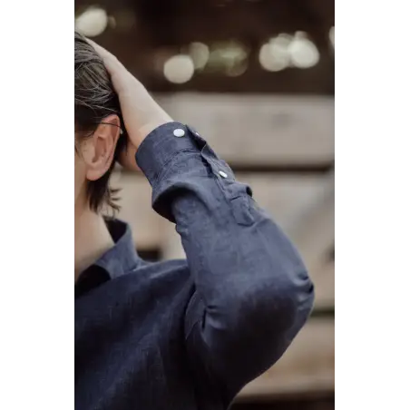 Dark blue linen shirt