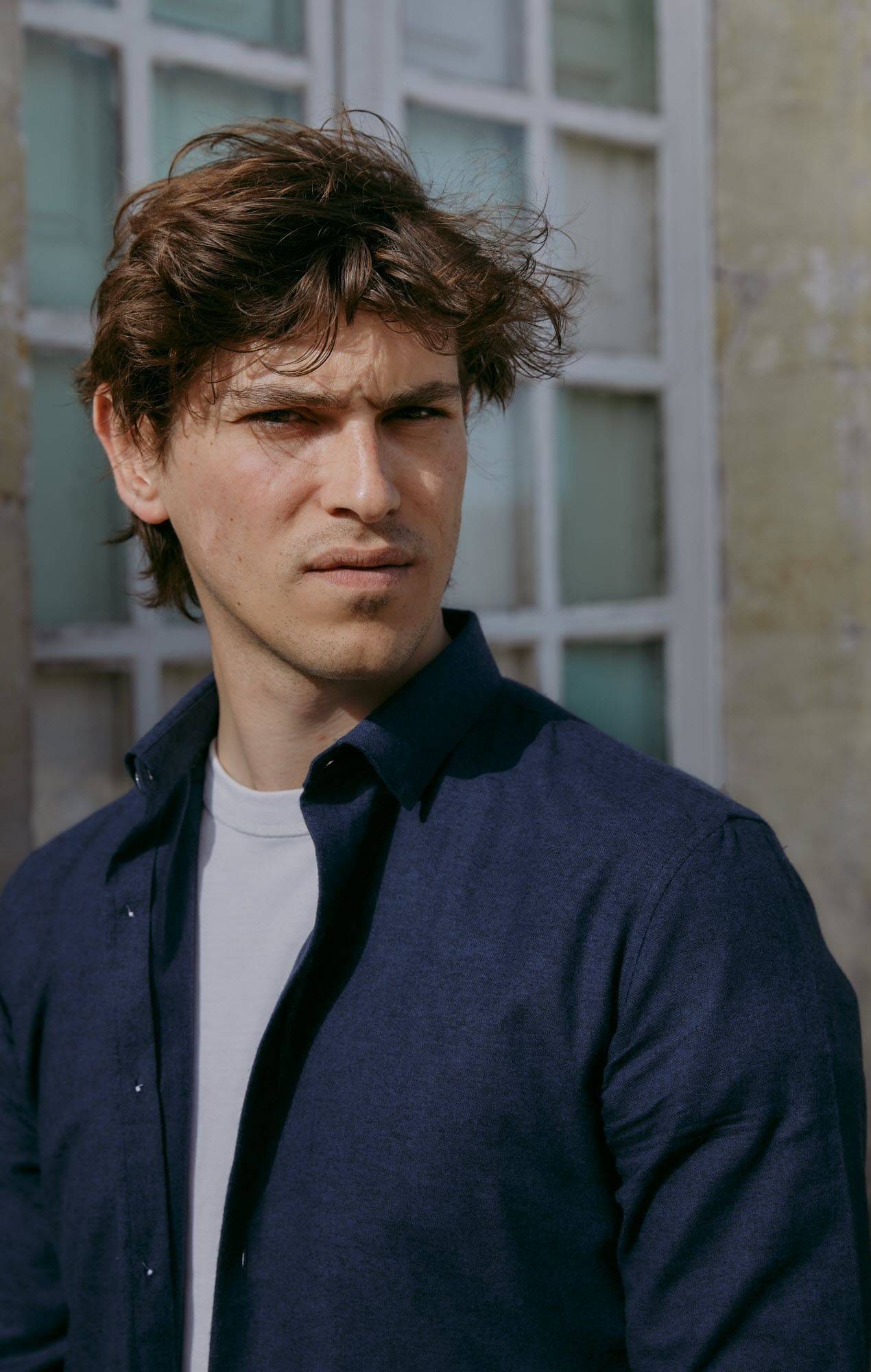 Chemise flanelle bleue épaisse et douce