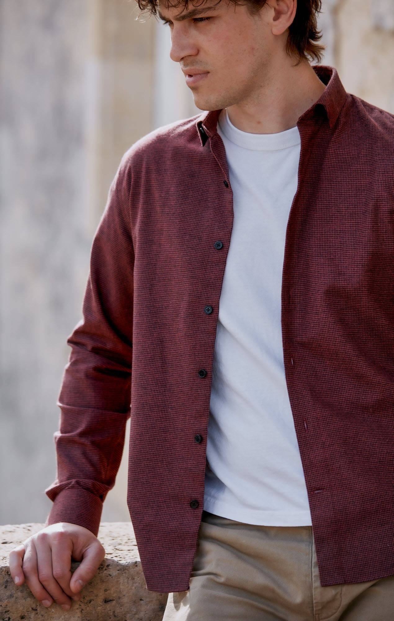 Chemise de bucheron à petits carreaux