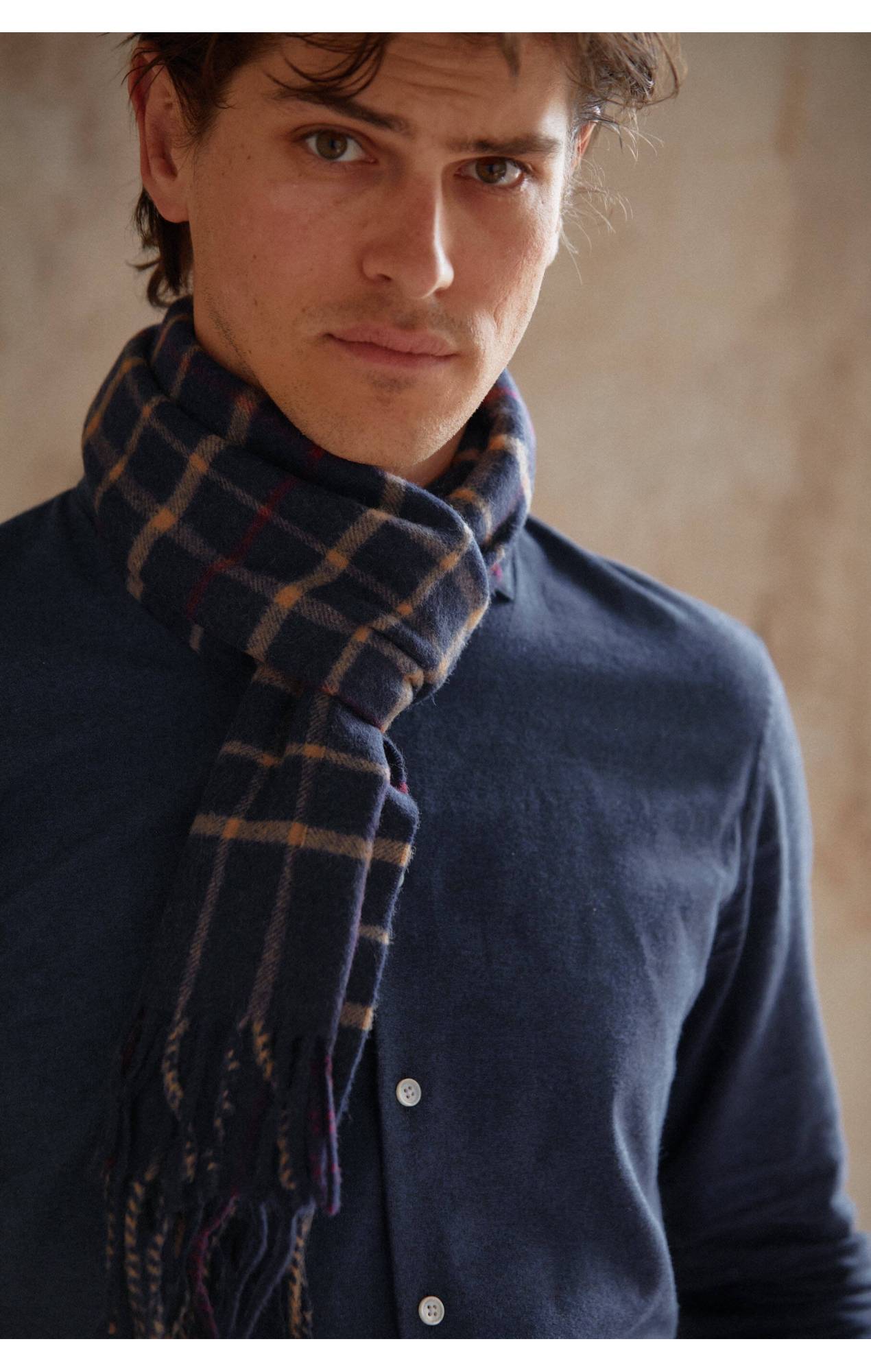 Tom scarf - Navy & beige