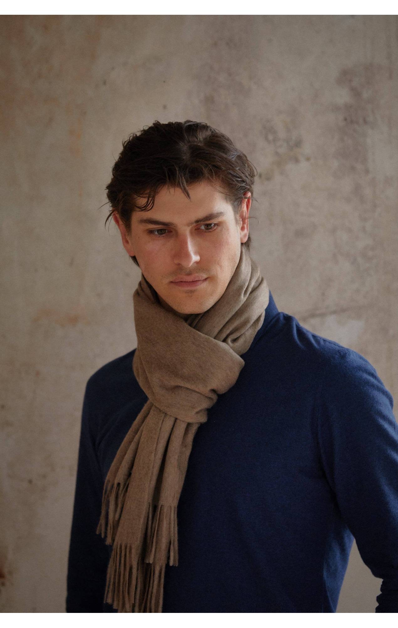 Evan scarf - Beige cashmere