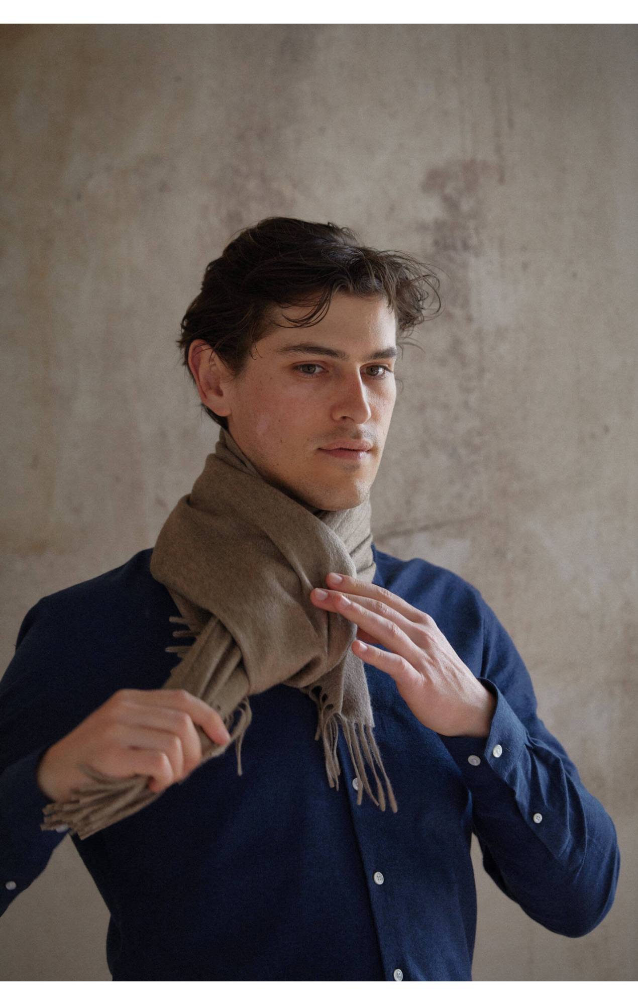 Evan scarf - Beige cashmere