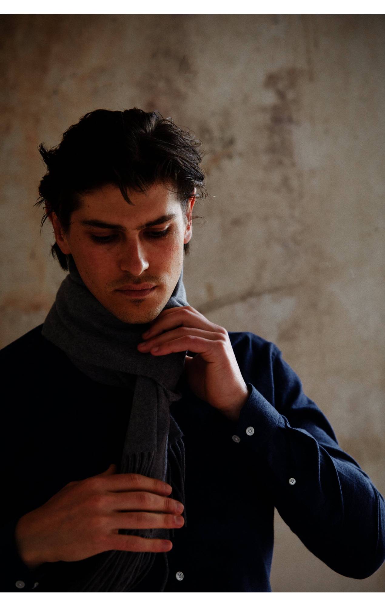 Evan scarf - Mottled gray