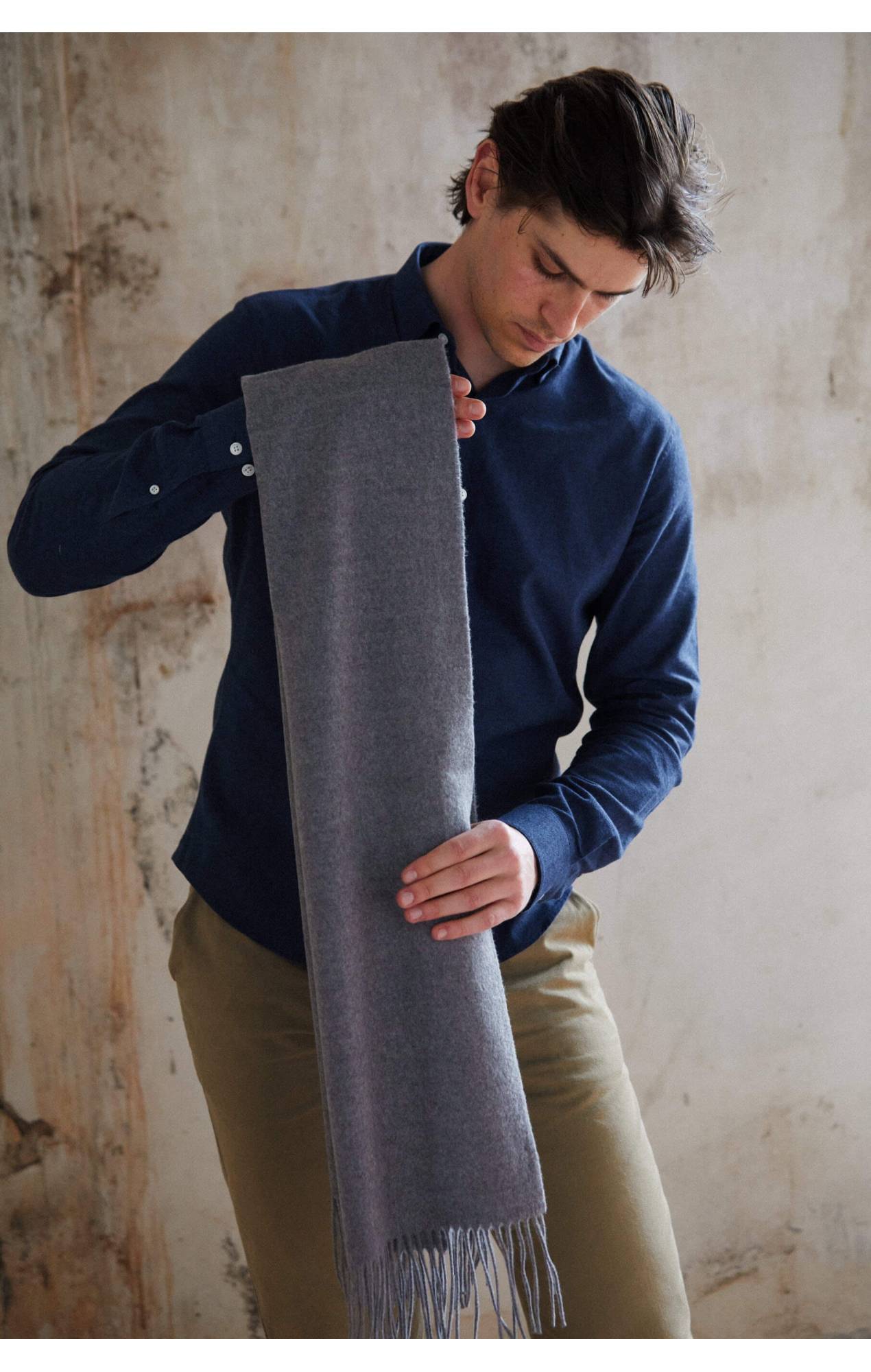 Evan scarf - Mottled gray