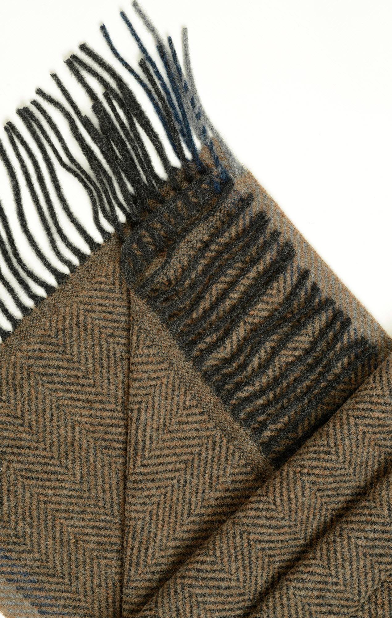 Tom scarf - Brown herringbone