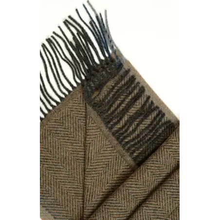Tom scarf - Brown herringbone