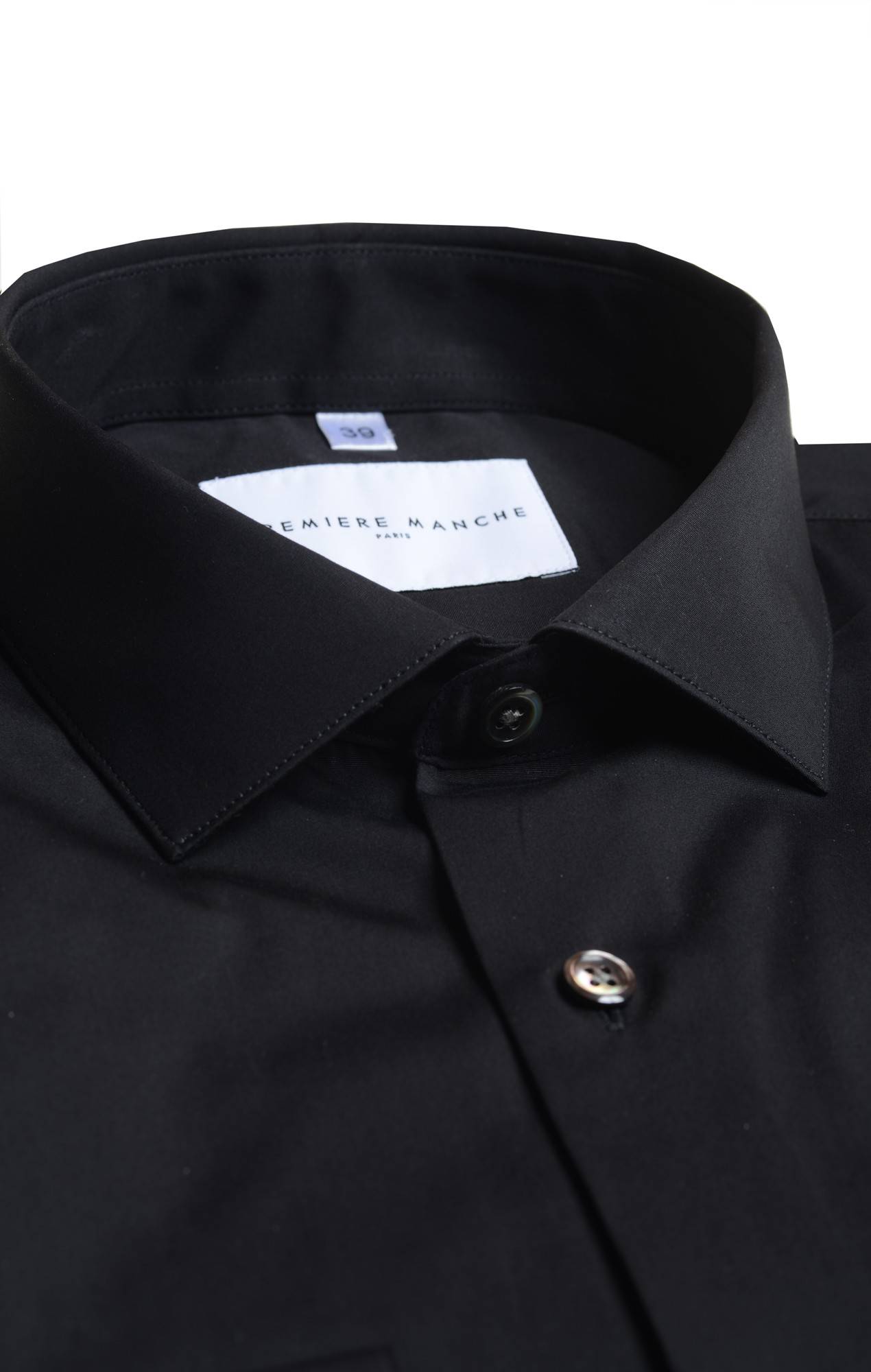 black poplin shirt collar