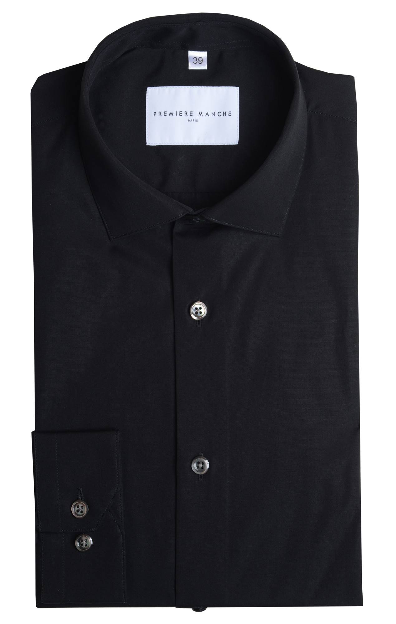 Chemise noire popeline