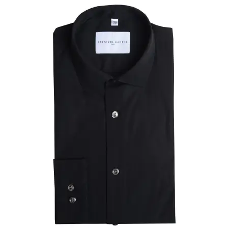 Chemise noire popeline