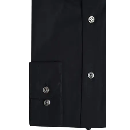 Chemise homme popeline noire