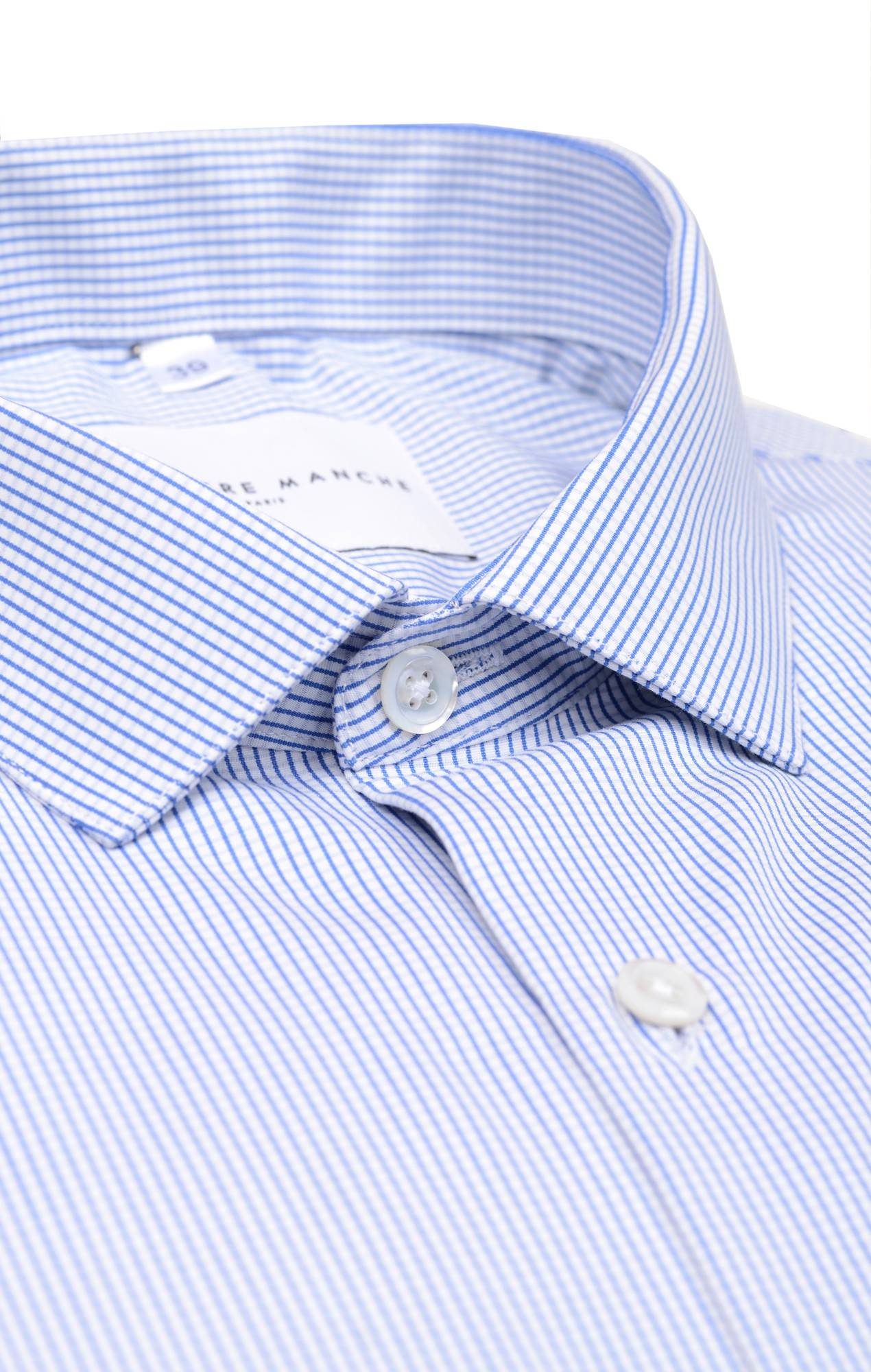 Poplin check shirt collar
