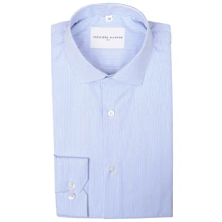 Striped poplin shirt