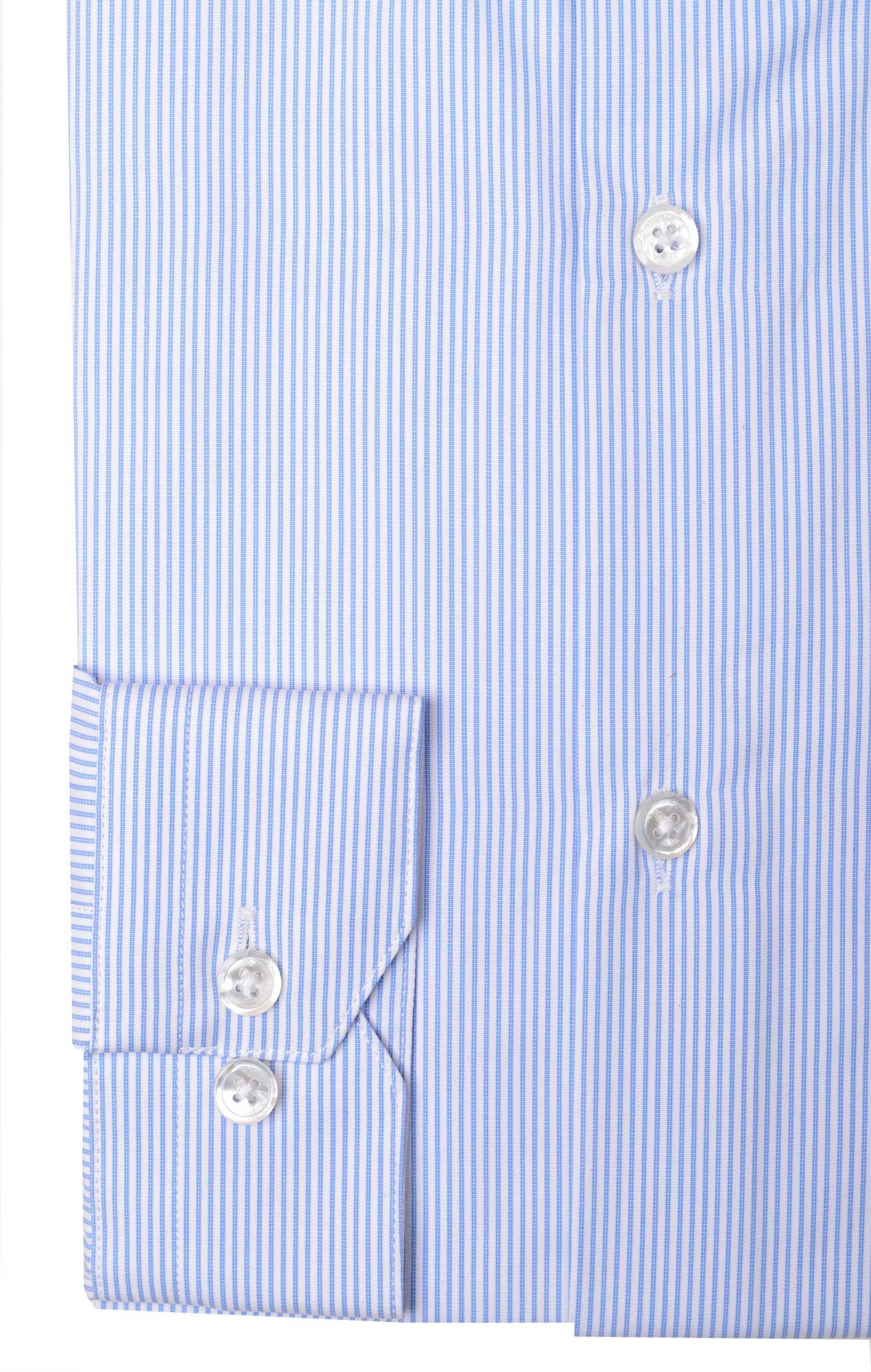 Chemise bleue blanche popeline