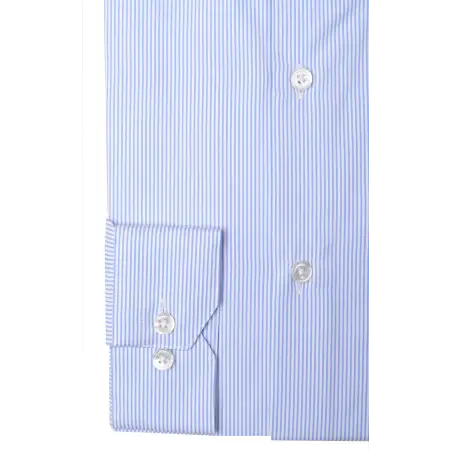 Chemise bleue blanche popeline