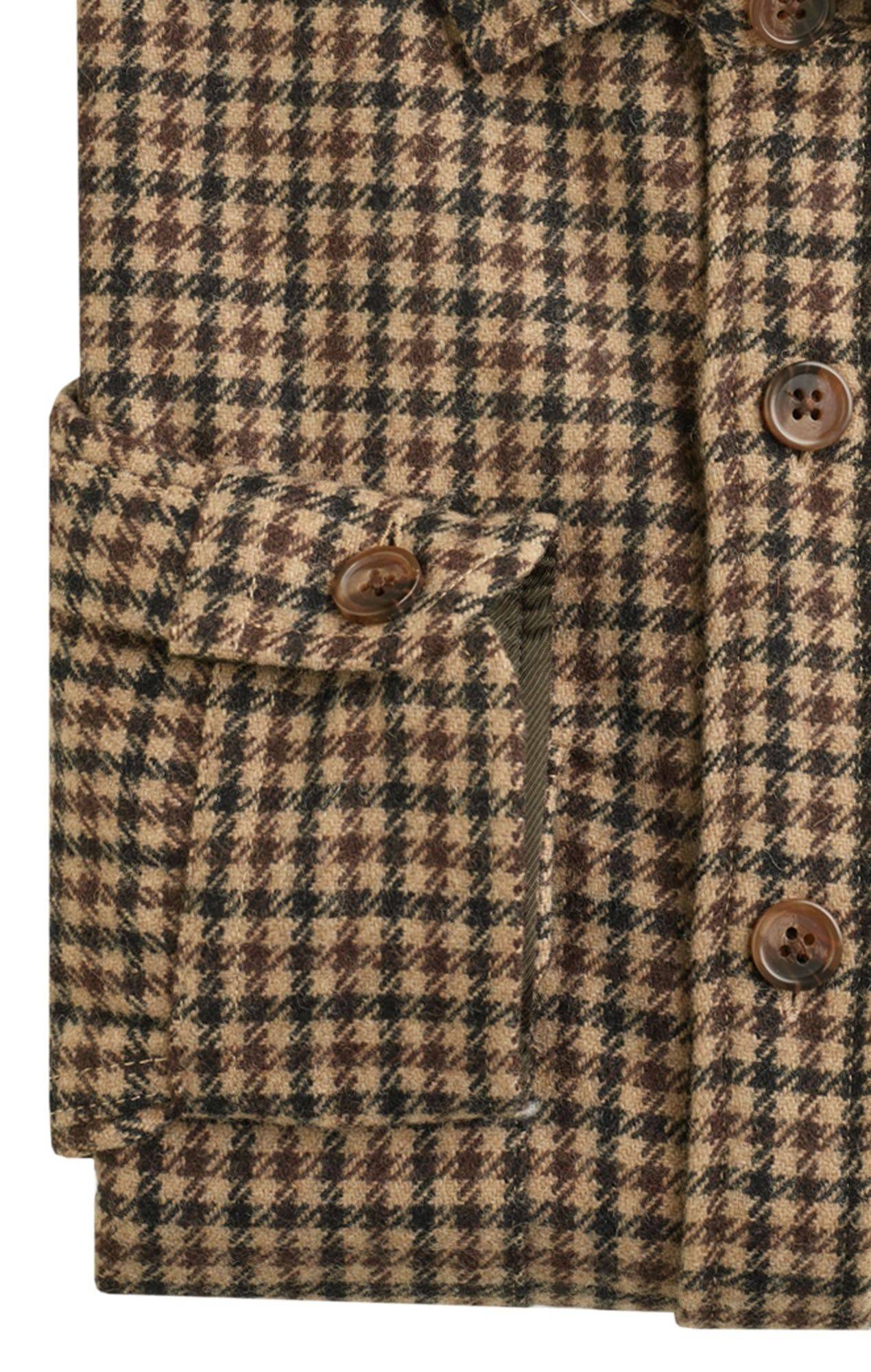 Wool houndstooth overshirt