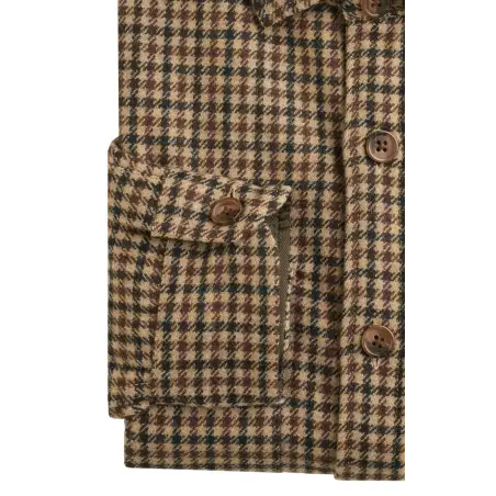Wool houndstooth overshirt