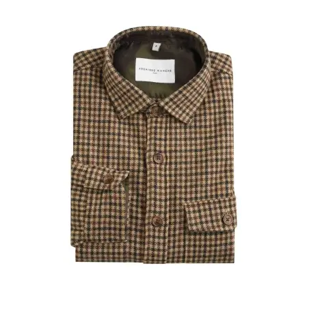 Wool houndstooth overshirt