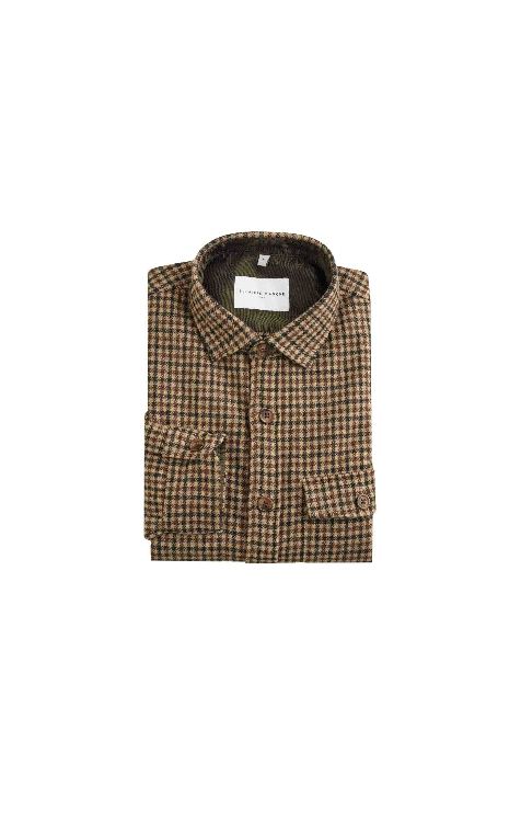 Wool houndstooth overshirt