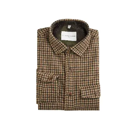 Wool houndstooth overshirt