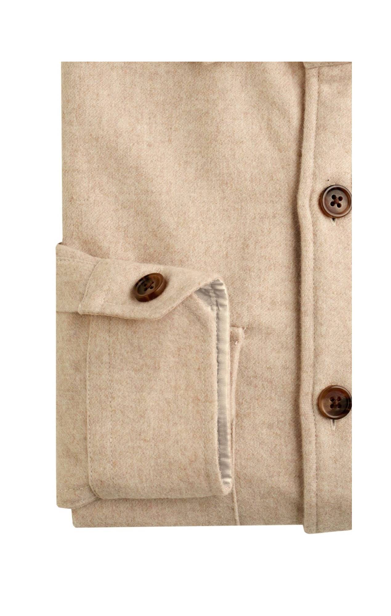 Surchemise en laine beige