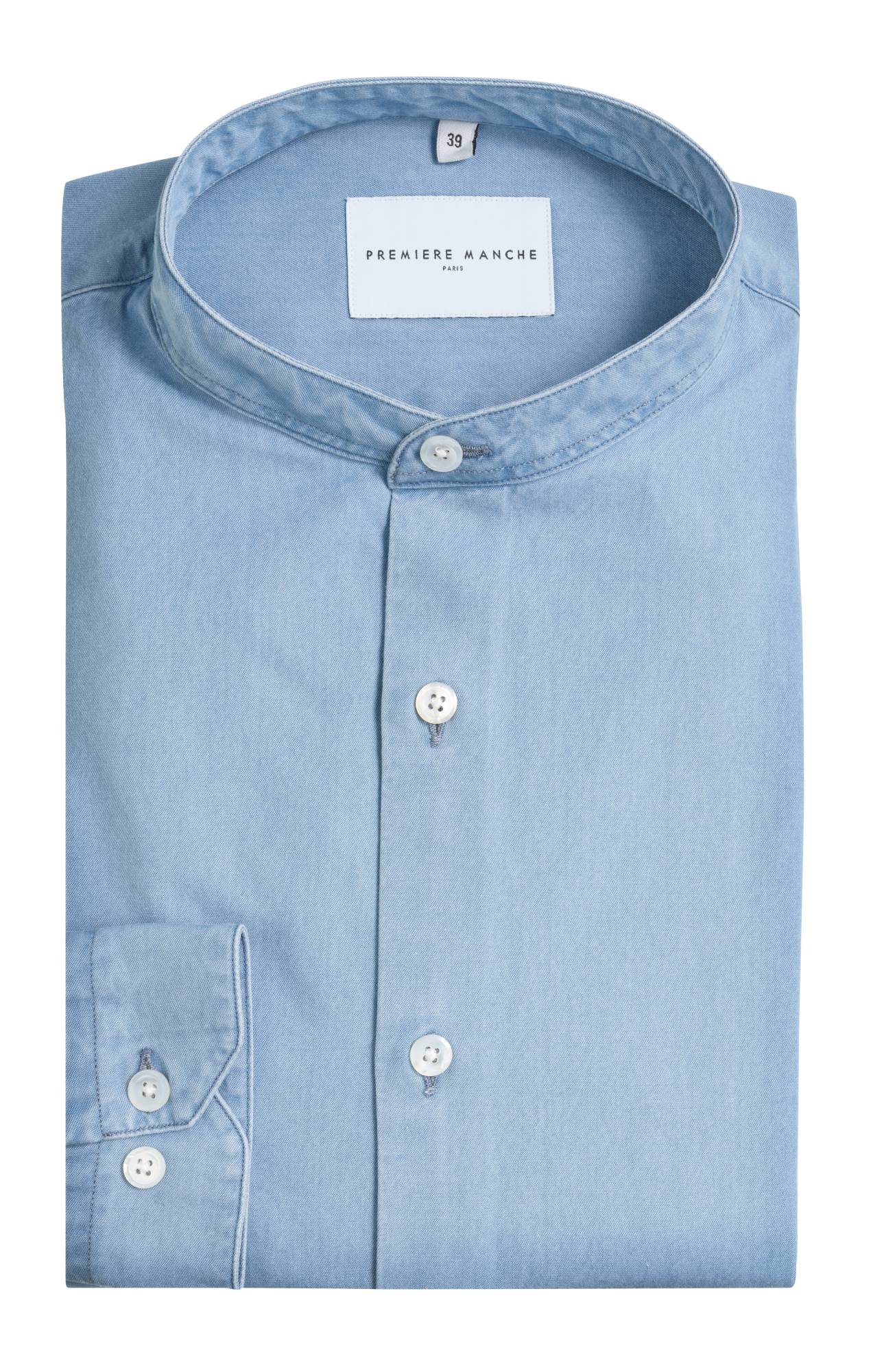 Denim shirt - Officer collar
