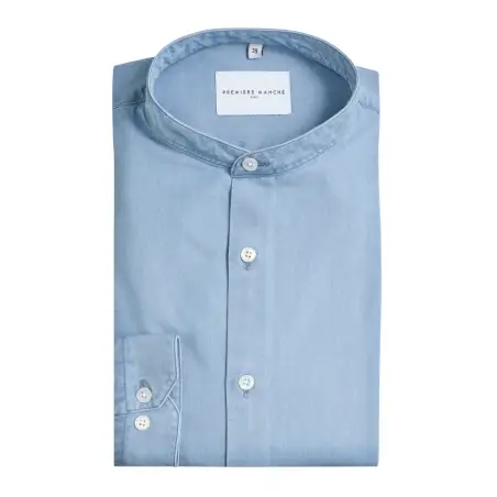 Denim shirt - Officer collar