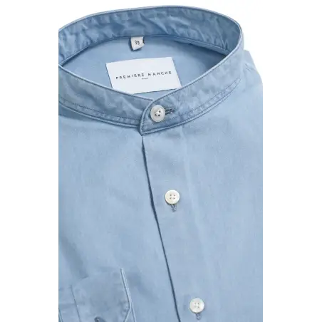 Denim shirt - Officer collar